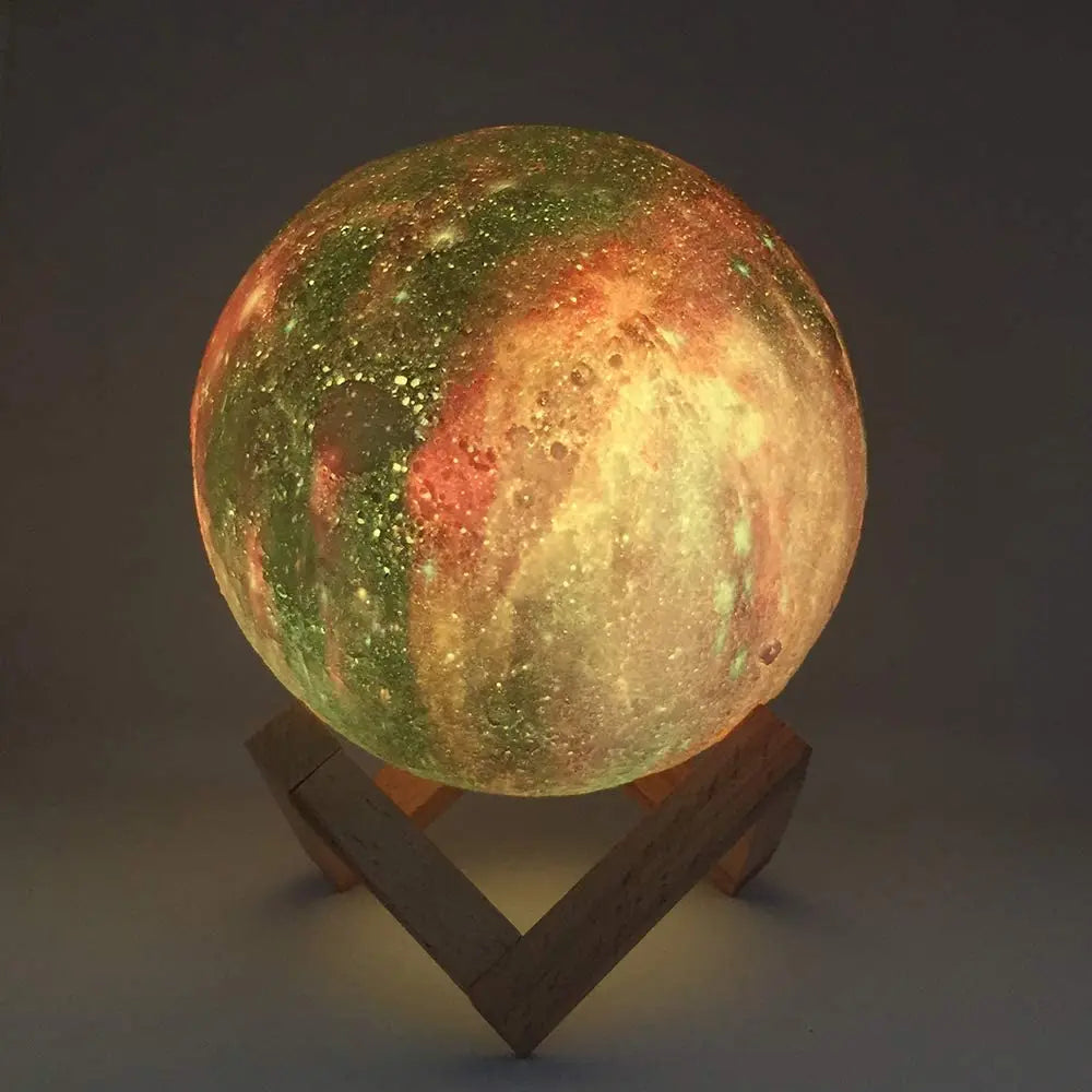 ZK20 3D Printing Moon Lamp Galaxy Moon Light Kids Night Light 16 Color Change Touch Remote Control Galaxy Light GoodSnoze