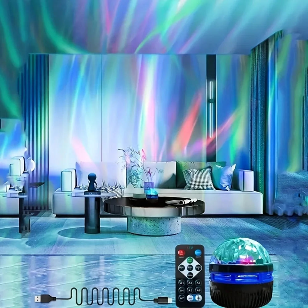LED Starry Night Sky Projector Aurora USB Remote Control RGB Galaxy Light 7 Modes for Home Bedroom Game Room Party Decoration GoodSnoze