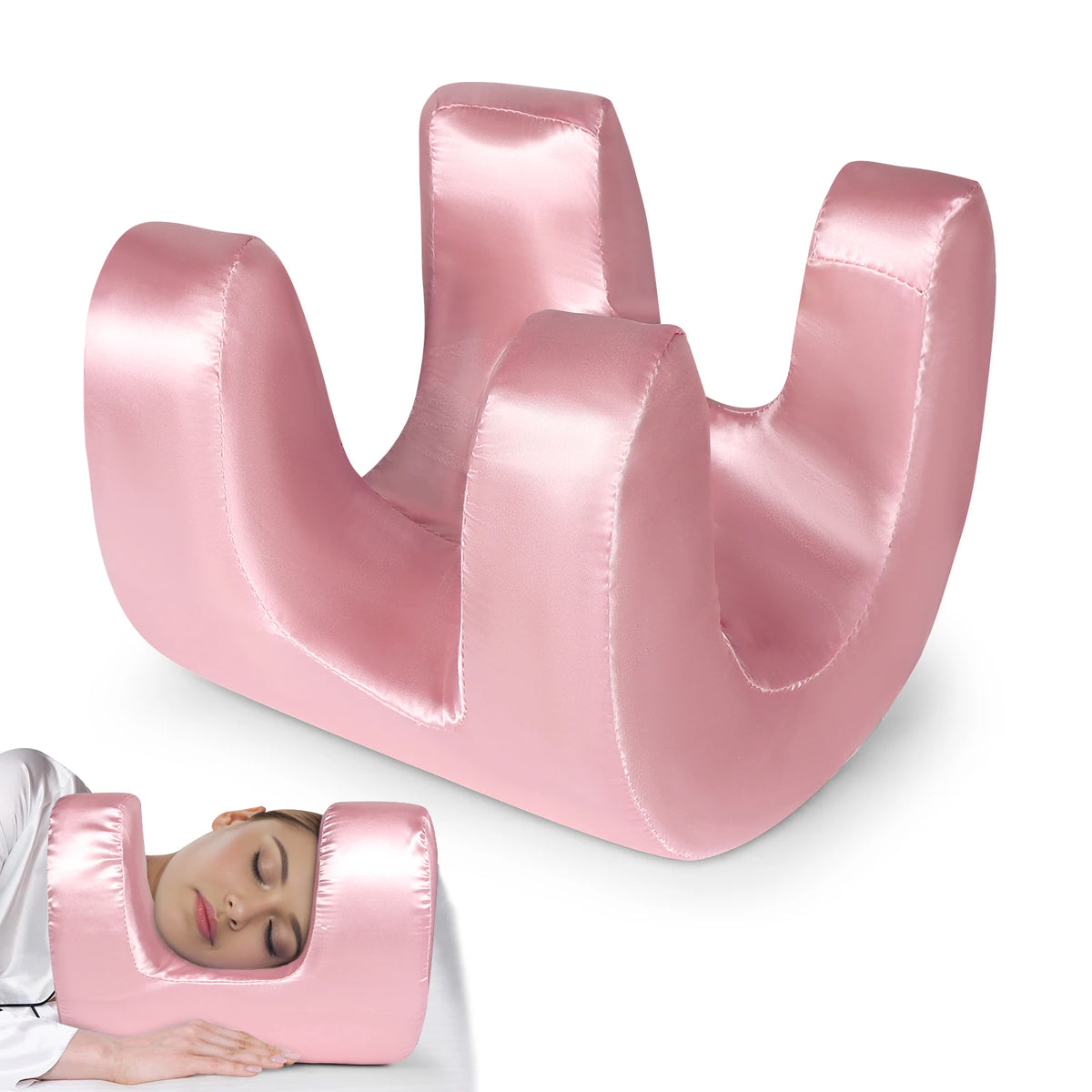 Anti Wrinkle Beauty Pillow Face Support Sleep Pillow Memory Foam Back Side Sleeper Neck Rest Pillow with Pillowcase GoodSnoze