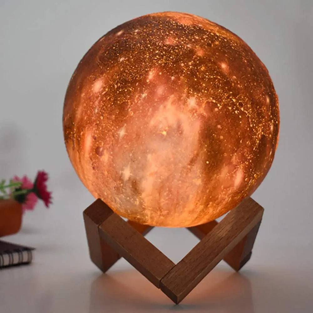 ZK20 3D Printing Moon Lamp Galaxy Moon Light Kids Night Light 16 Color Change Touch Remote Control Galaxy Light GoodSnoze