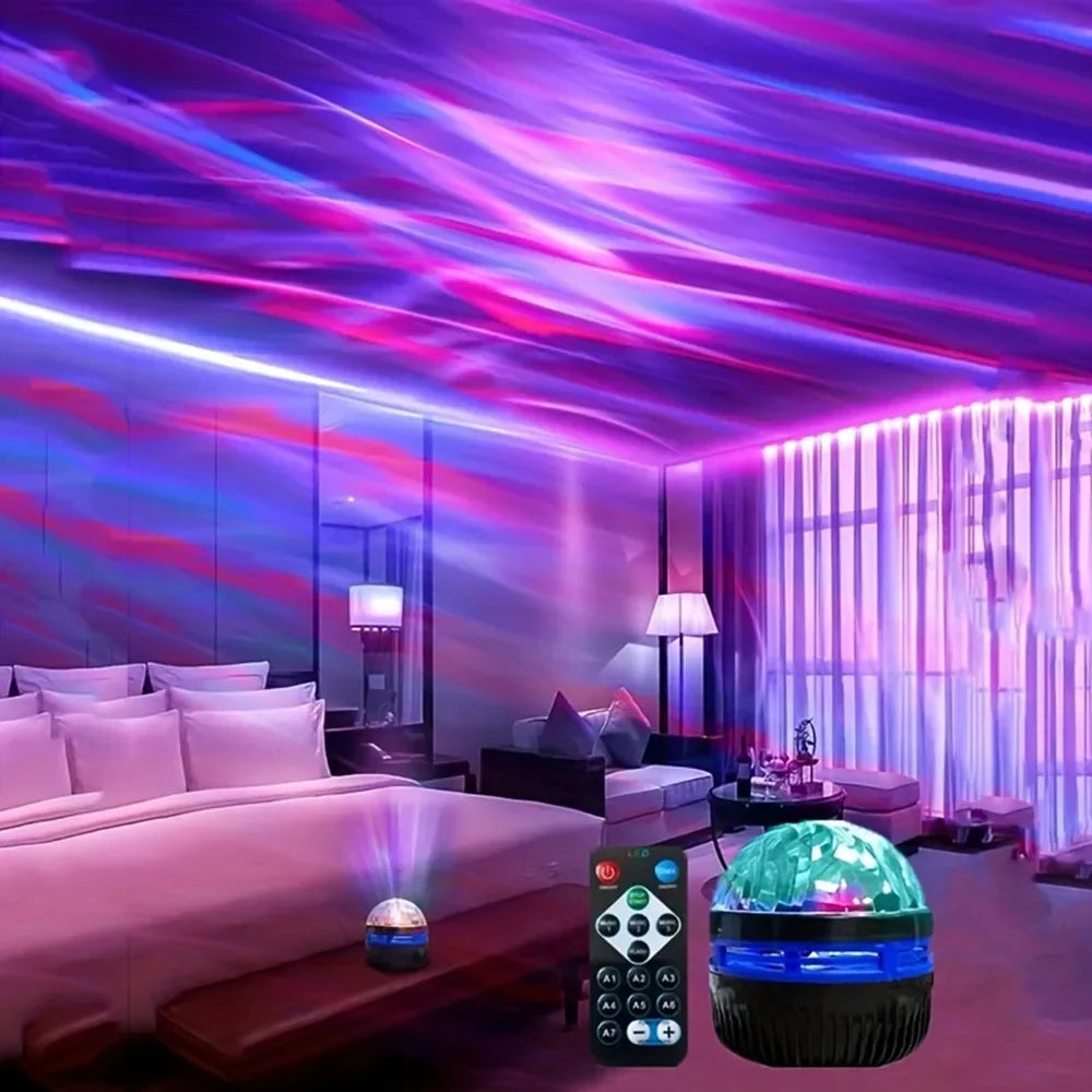 LED Starry Night Sky Projector Aurora USB Remote Control RGB Galaxy Light 7 Modes for Home Bedroom Game Room Party Decoration GoodSnoze