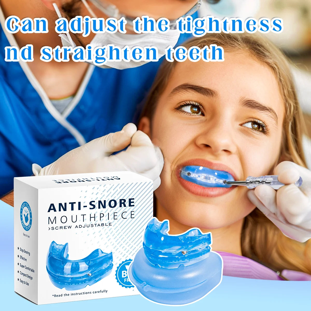 Anti Snore Bruxism Mouth Guard Stop Snoring Mouthpiece Teeth Bruxism Sleeping Aid Apnea Devices Night Anti-Snoring Mouth Guard GoodSnoze