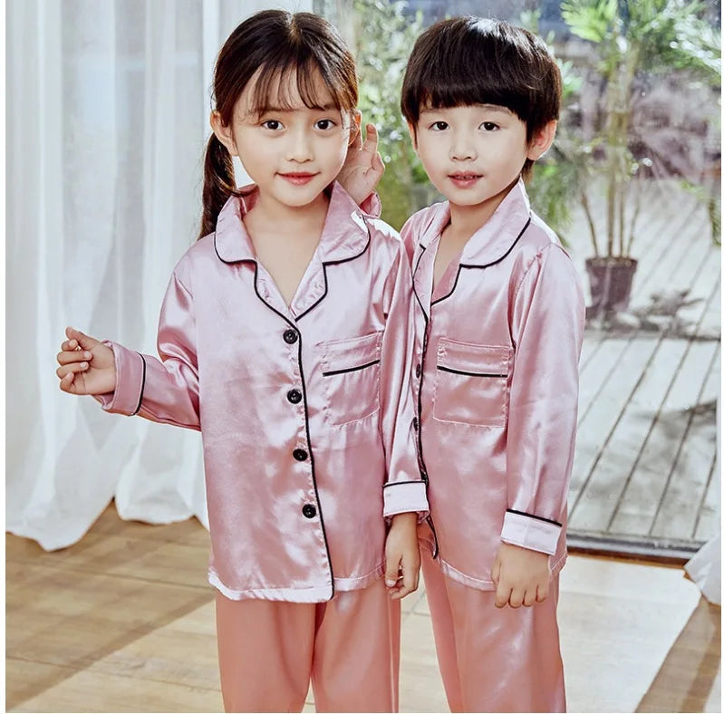 New Lapel Printed Set Long-Sleeved Pajamas Set Girls Bear Cartoon Children's Home Wear Toddler Boy Pyjamas Pjs for Kids GoodSnoze