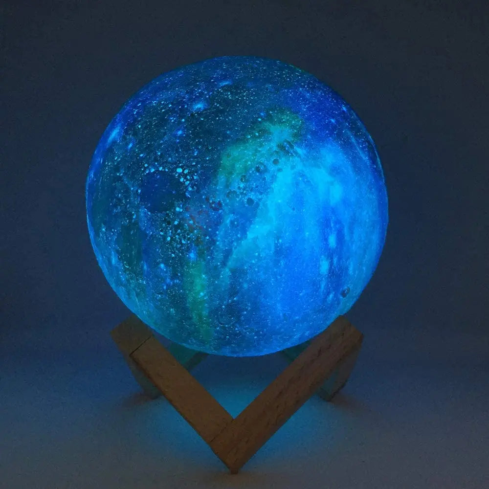 ZK20 3D Printing Moon Lamp Galaxy Moon Light Kids Night Light 16 Color Change Touch Remote Control Galaxy Light GoodSnoze