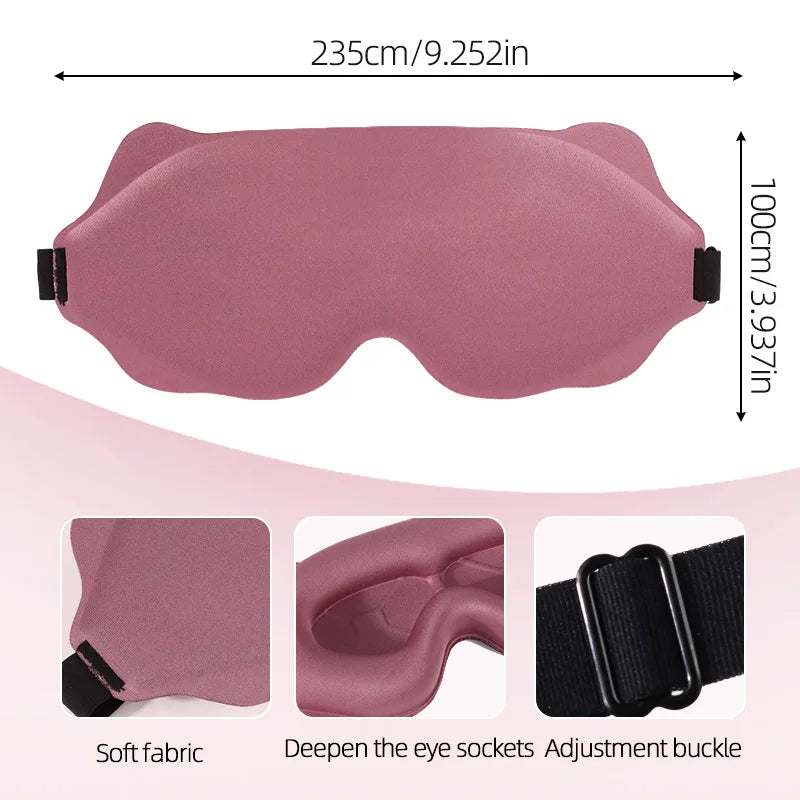 6D Sleeping Mask Block Out Light Sleep Mask For Eyes Soft Sleeping Aid Eye Mask for Travel Eyeshade Night Breathable Slaapmasker GoodSnoze