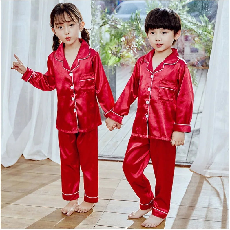 New Lapel Printed Set Long-Sleeved Pajamas Set Girls Bear Cartoon Children's Home Wear Toddler Boy Pyjamas Pjs for Kids GoodSnoze