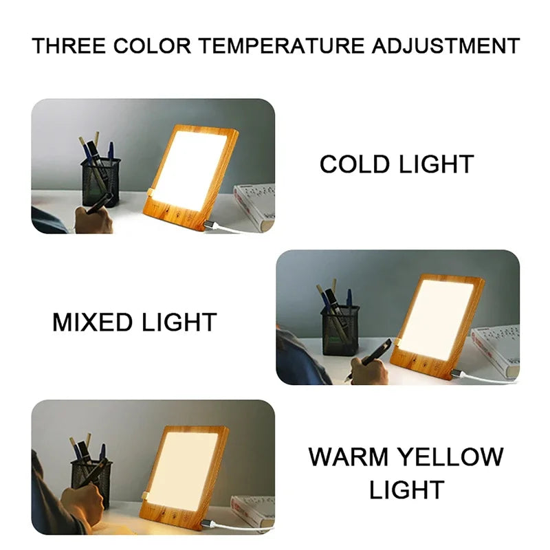 10000 Lux LED Daylight Lamp Intelligent Emotional Physiotherapy Lamp 3 Light Colours Brightness Adjustable LED Night Light GoodSnoze